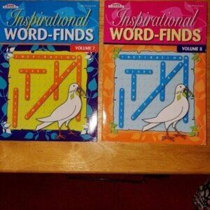INSPIRATIONAL WORD FINDS PUZZLE BOOKS-SET OF 2-NEW